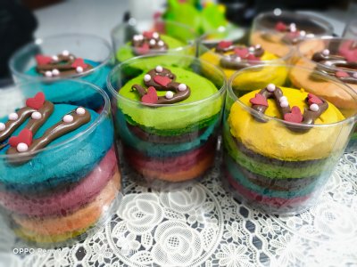 Mini Rainbow Nutella in cups