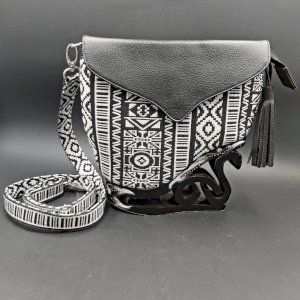 Black and White Artisan handmade handbags. One piece per design.