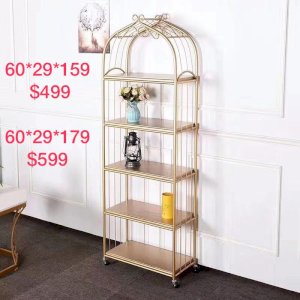 Victorian gold display rack 