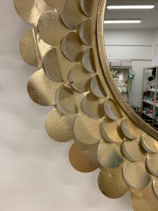Gold coin auspicious wall mirror 