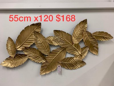Gold leaves wall art 