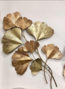 Gingko leaf wall art two tone 