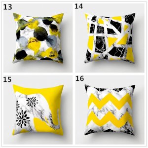 Geometric Marble Cushion Covers