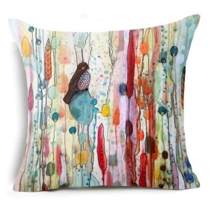 Bird Oil Painting Cushion Covers