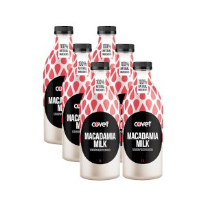 Covet Vegan Non-Dairy Macadamia Unsweetened Milk 1l (Box of 6)