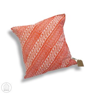 PARANG Handstamp Batik Cushion Cover in Orange