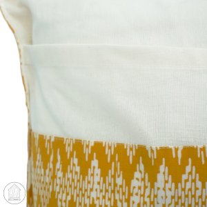 ZIGZAG Mustard Batik Handstamp Cushion Cove