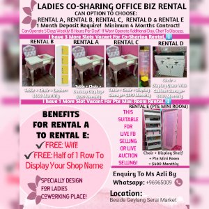 Ladies Co-Sharing Office Space For Rental