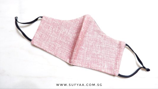 Cotton Reusable Face Mask (Pink Tweed)