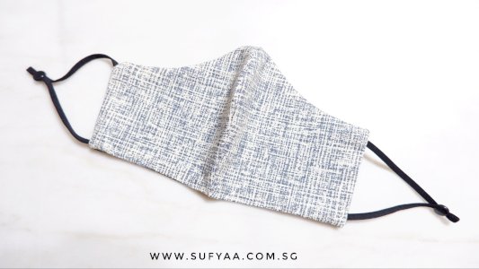 Cotton Reusable Face Mask (Grey Tweed)