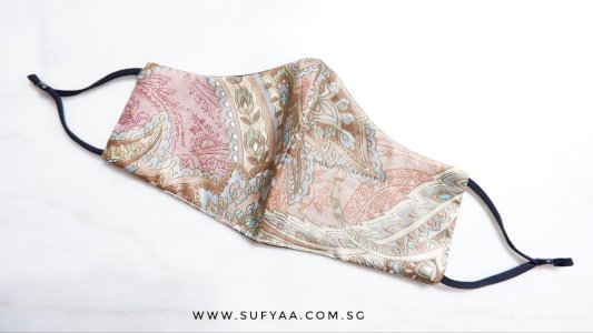 Cotton Reusable Face Mask (Pink Paisley)